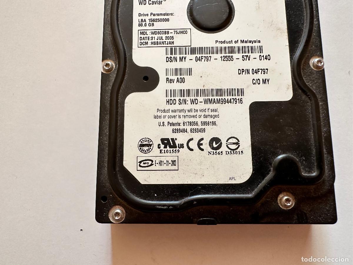 Segunda mano: DISCO DURO DE 3/5 WESTERN DIGITAL DE 80G - Foto 3