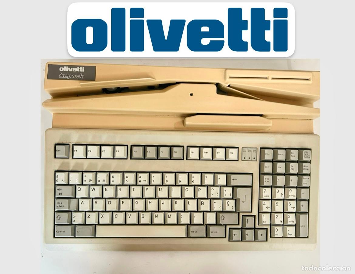 Segunda Mano: ANTIGUO TECLADO MEC&Aacute;NICO CHERRY MY 1800 G81+LECTOR TARJETAS OLIVETTI IMPACK TMF-100-OLIVETI G 81-PC