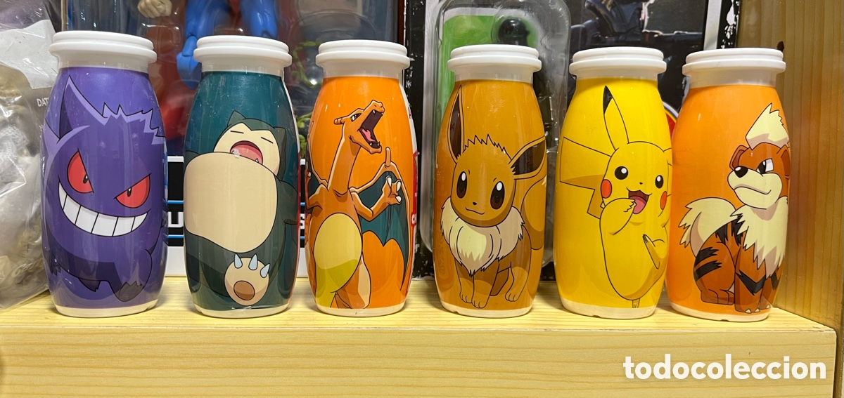 Segunda mano: Colecci&oacute;n botes actimel vac&iacute;os de Pok&eacute;mon - Foto 1