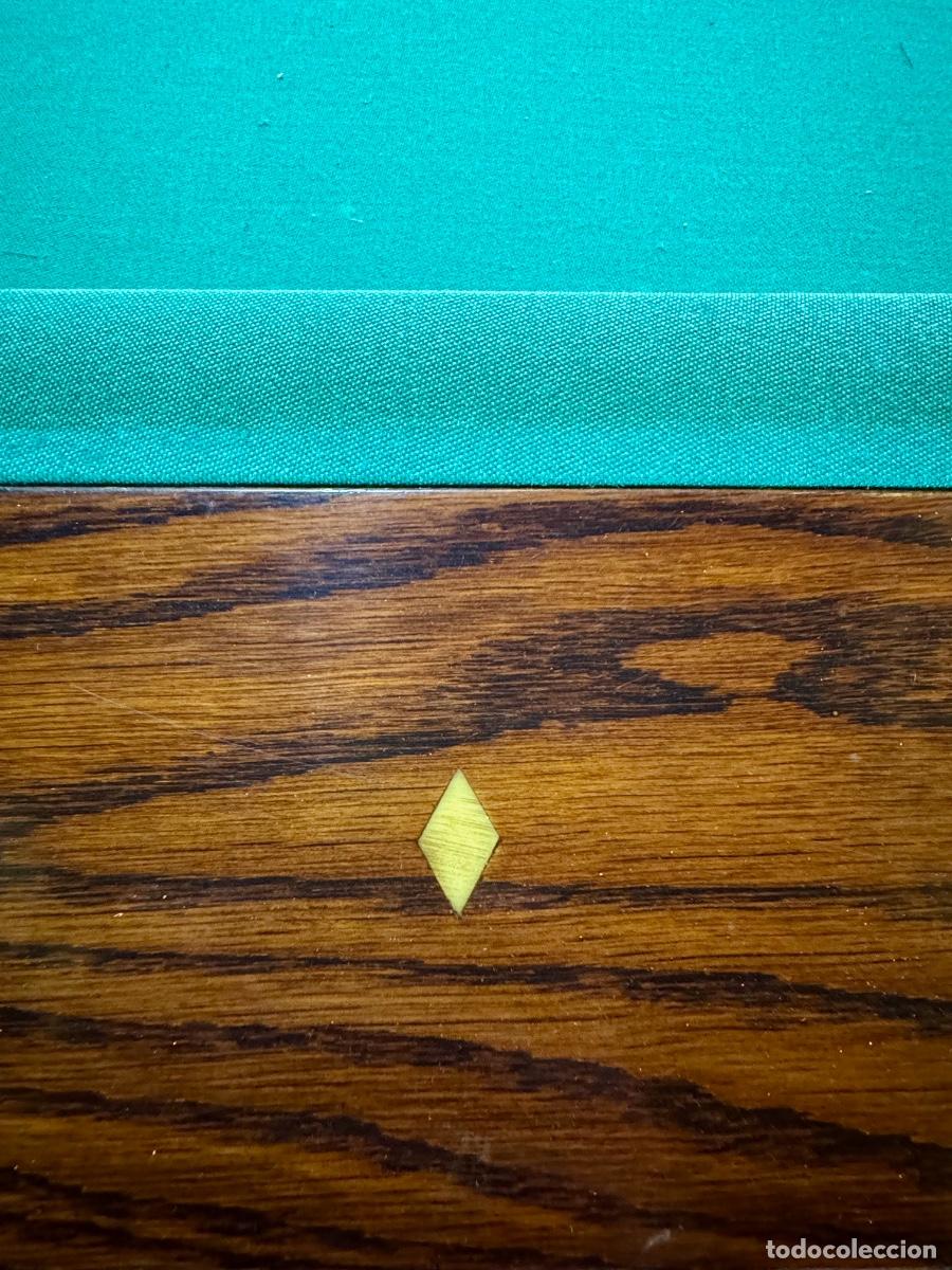 Segunda mano: Gran mesa de billar franc&eacute;s en roble con incrustaciones - Foto 5