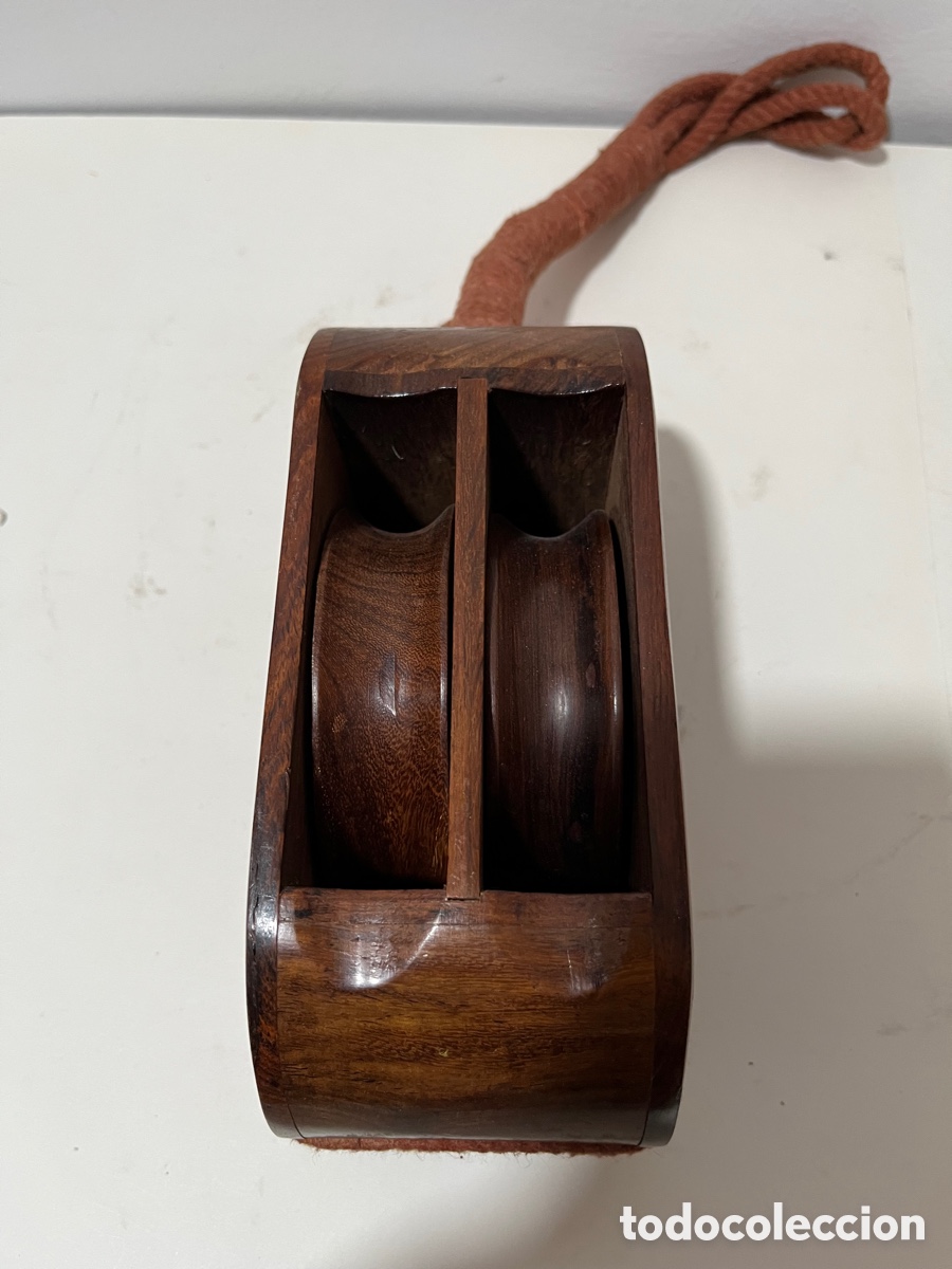 Segunda mano: Una polea mec&aacute;nica de madera - Foto 4