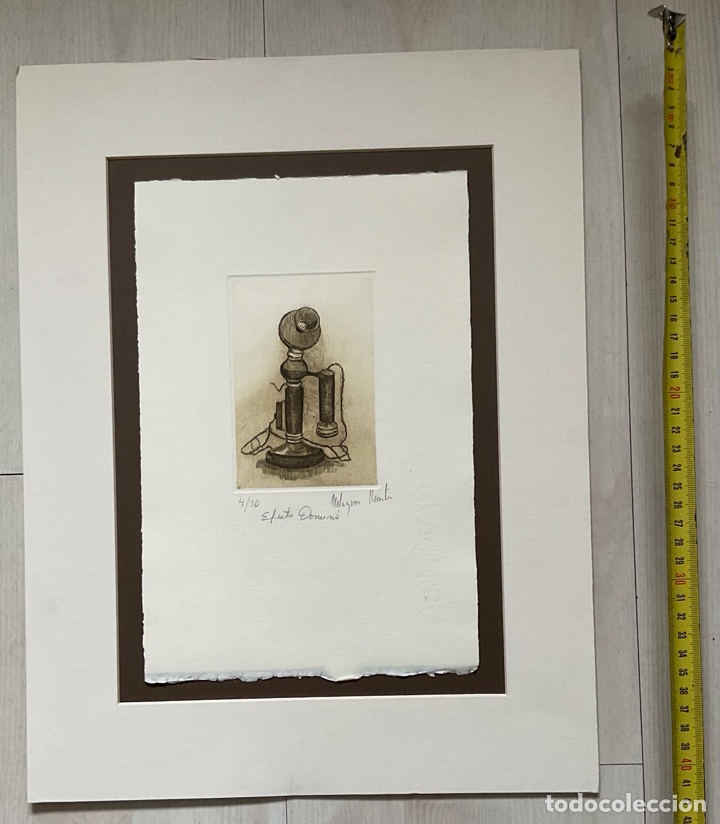 Segunda mano: Grabado &lsquo;Efecto domin&oacute;&rsquo; de Milagros Mart&iacute;n - Foto 2