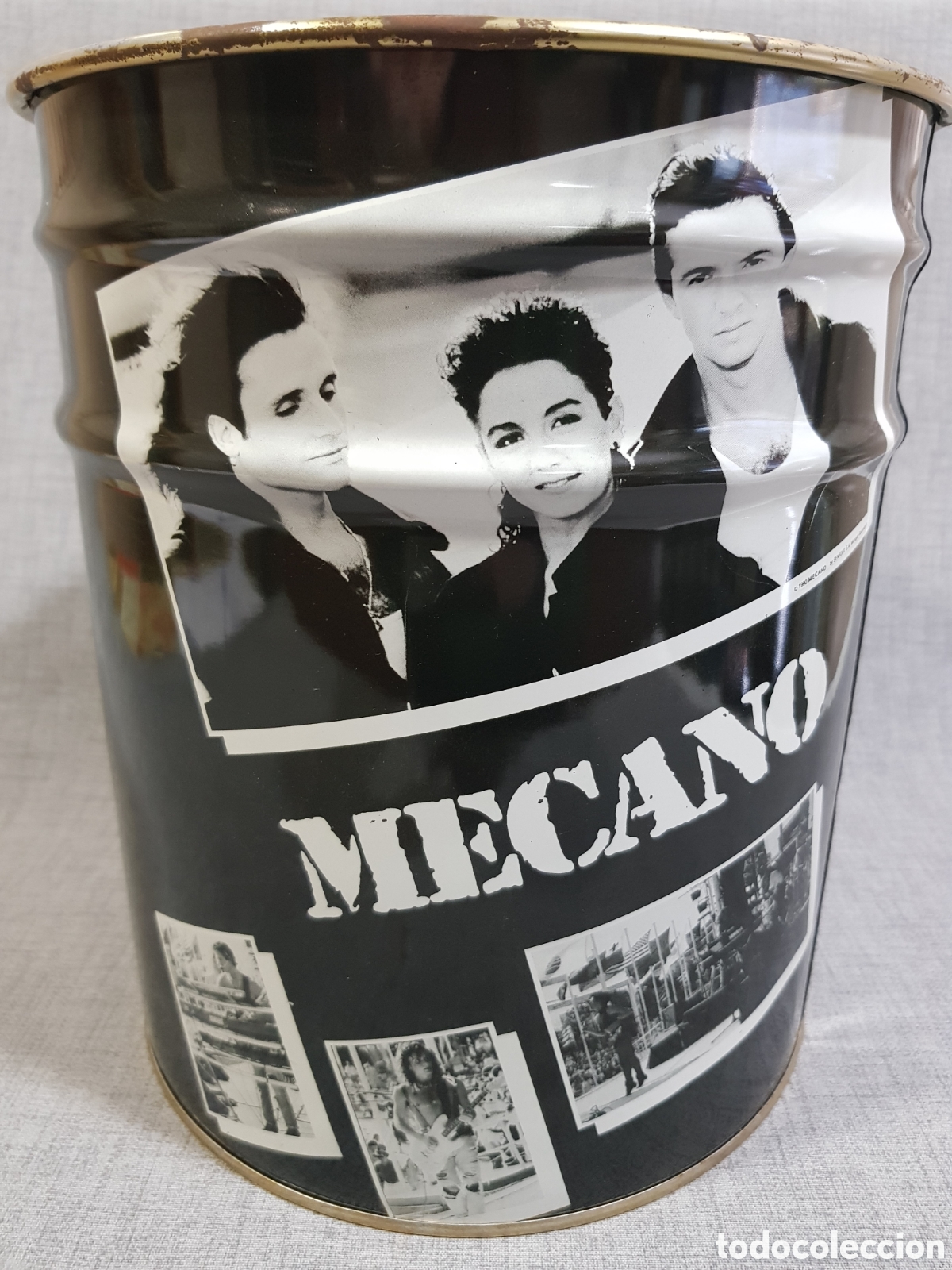 Segunda mano: MECANO 1990 ANTIGUA PAPELERA DE METAL - Foto 2