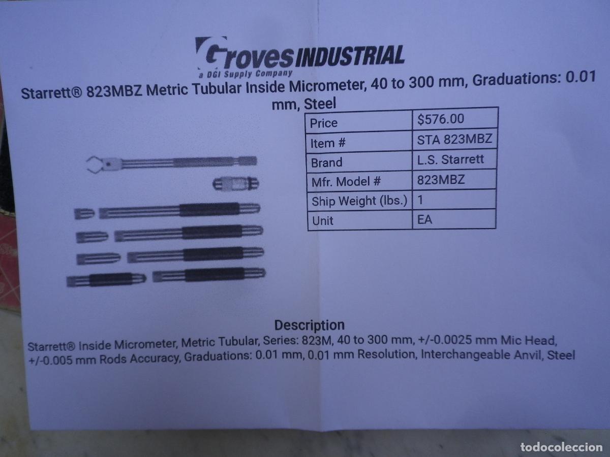 Segunda mano: Calibre micr&oacute;metro de precisi&oacute;n STARRETT 823 MBZ - Foto 8