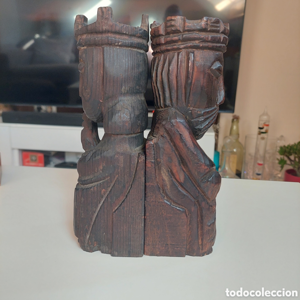 Segunda mano: Sujeta libros talla madera. - Foto 6