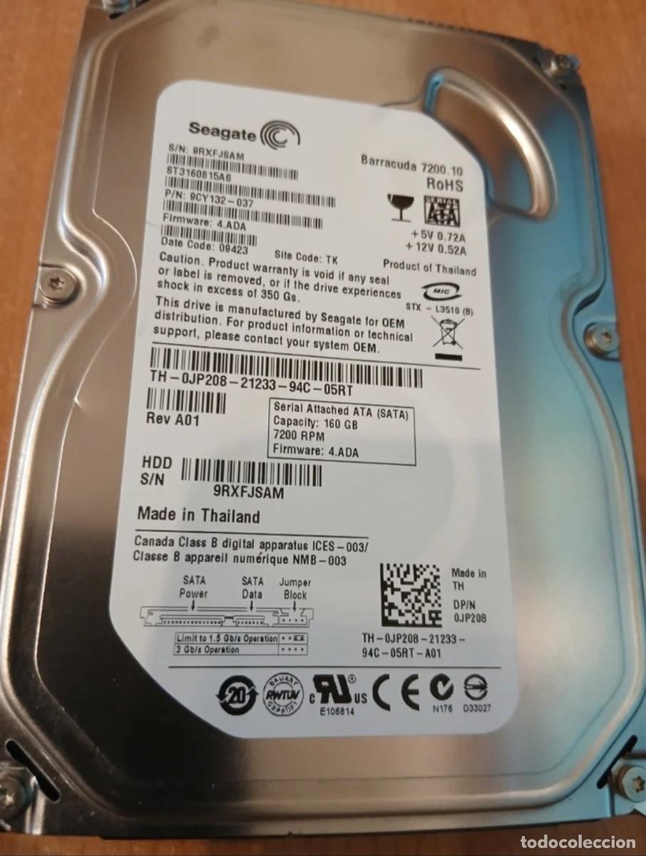 Segunda mano: DISCO DURO SEAGATE BARRACUDA 160 GB - Foto 1