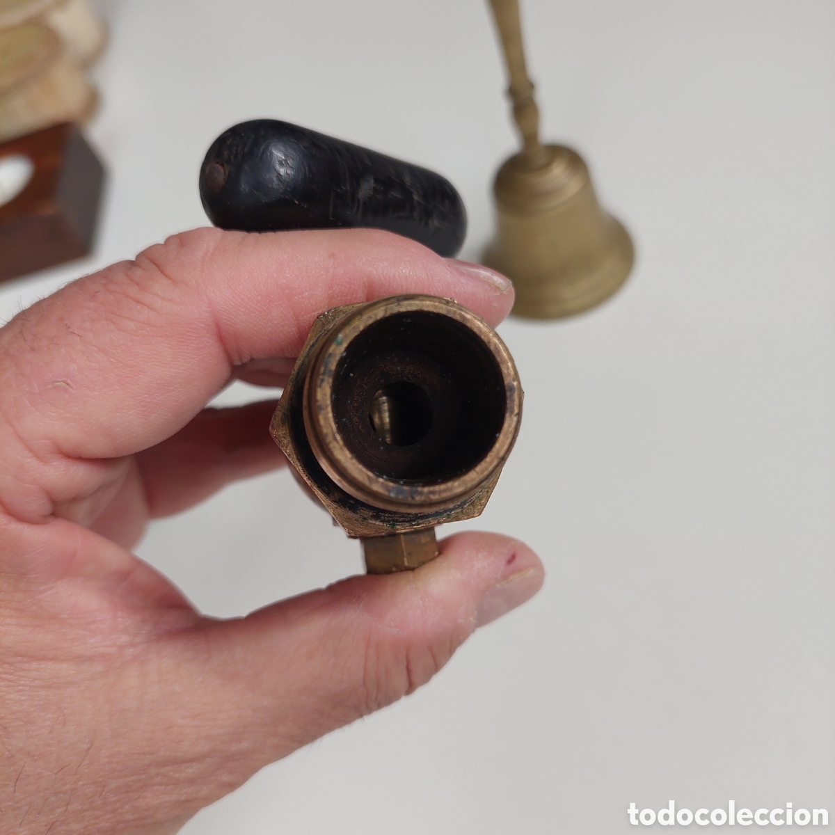 Segunda mano: Llave de paso bronce antig - Foto 5