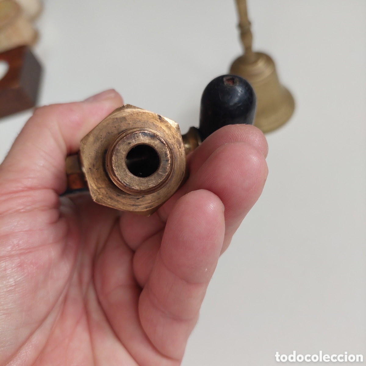 Segunda mano: Llave de paso bronce antig - Foto 6