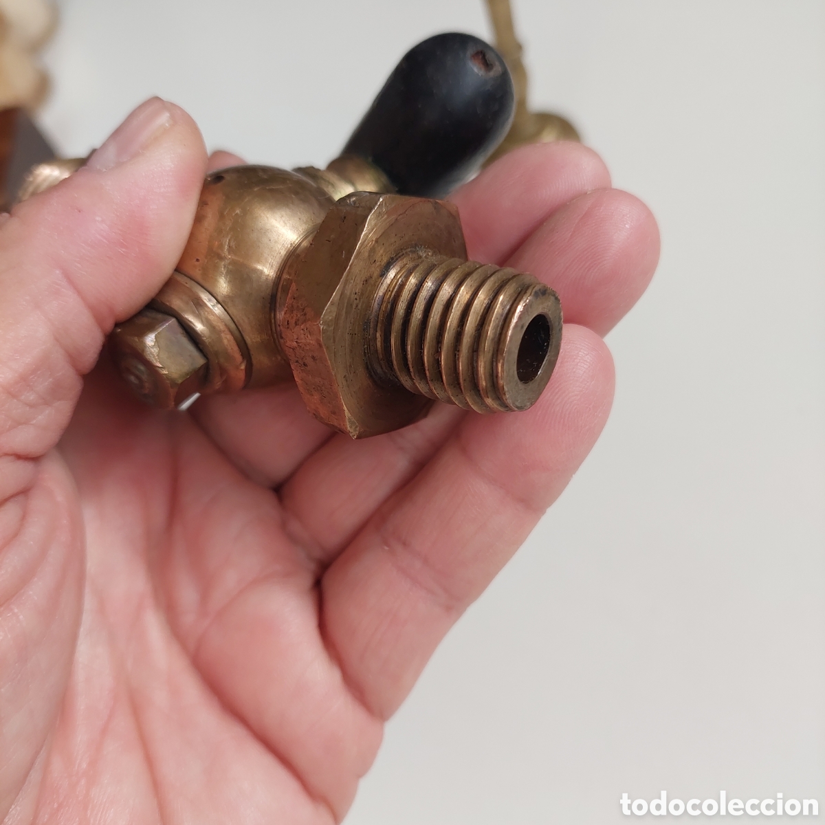 Segunda mano: Llave de paso bronce antig - Foto 7