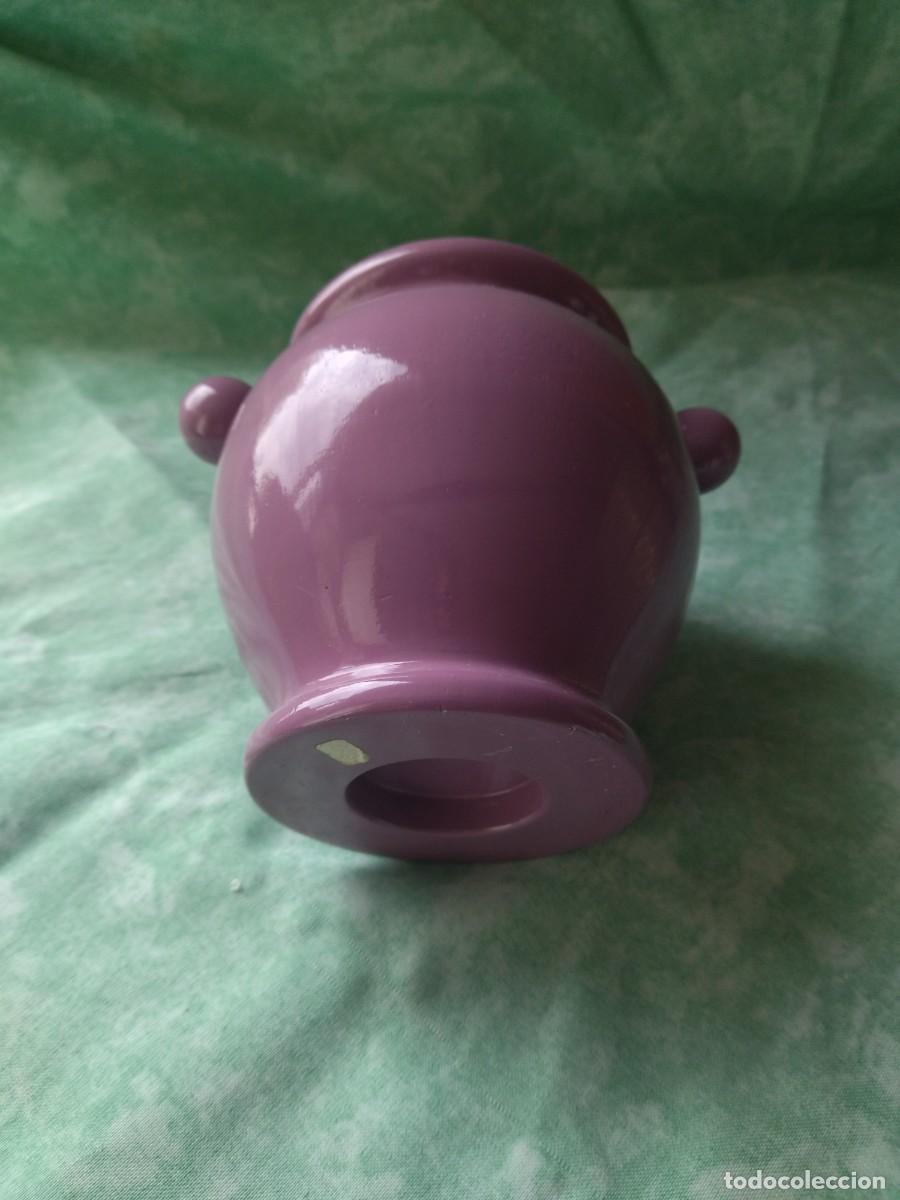 Segunda mano: Bonita orza de madera pintado en morado. - Foto 7