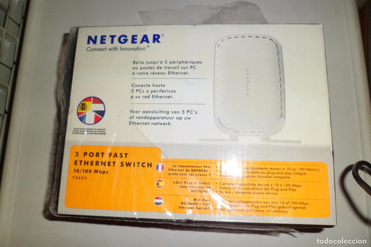Segunda mano: Switch de 5 puertos Fast Ethernet Netgear. Nuevo. - Foto 2