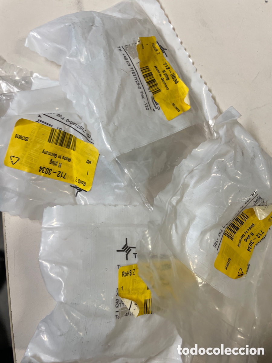 Segunda mano: Lote de 4 Conectores coaxial macho recto telegartner - Foto 4