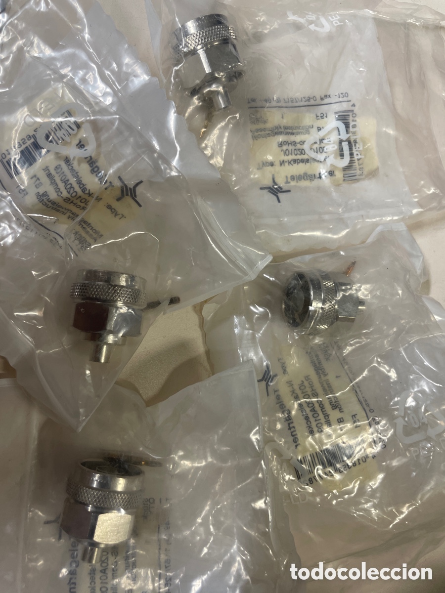 Segunda mano: Lote de 4 Conectores coaxial macho recto telegartner - Foto 1