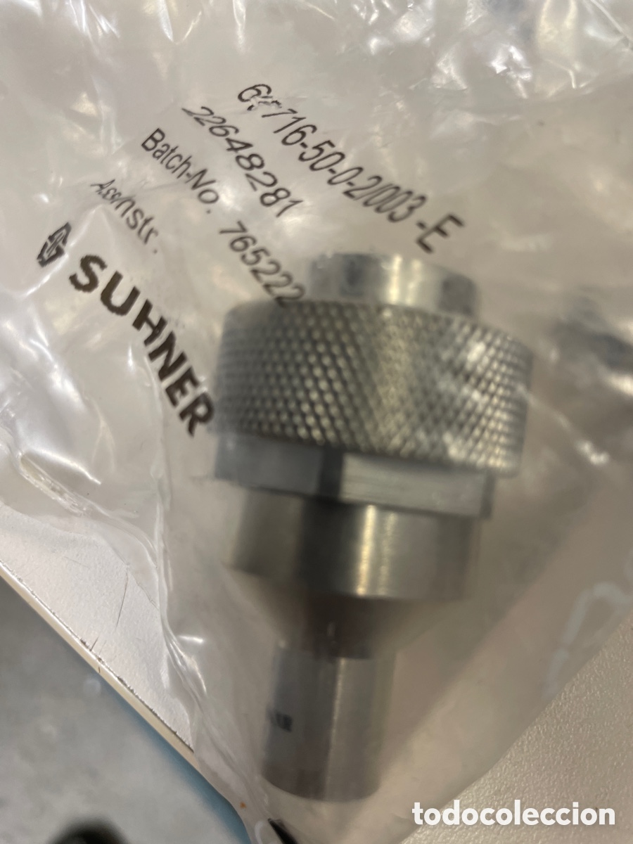 Segunda mano: Lote de 4 Terminales conectores Suhner RF macho coaxial - Foto 2