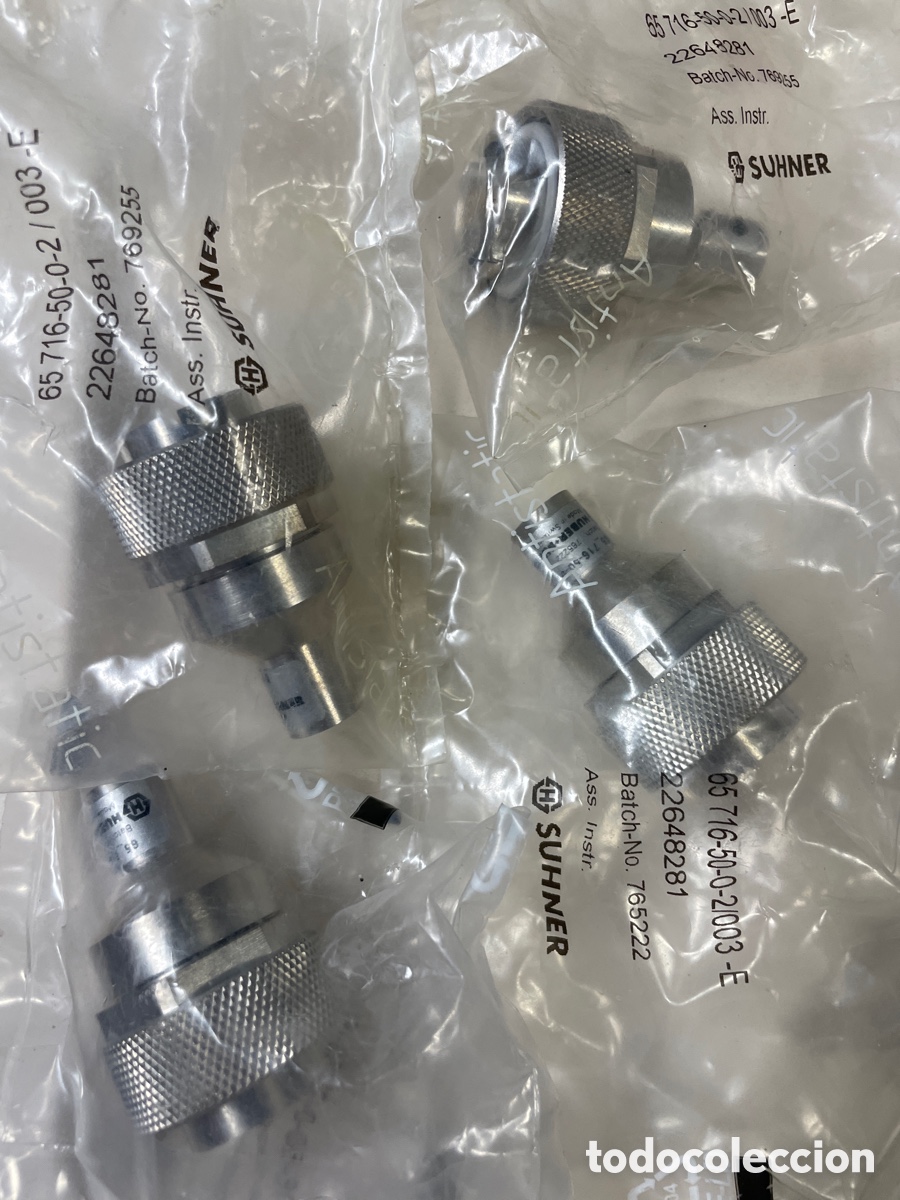 Segunda mano: Lote de 4 Terminales conectores Suhner RF macho coaxial - Foto 5