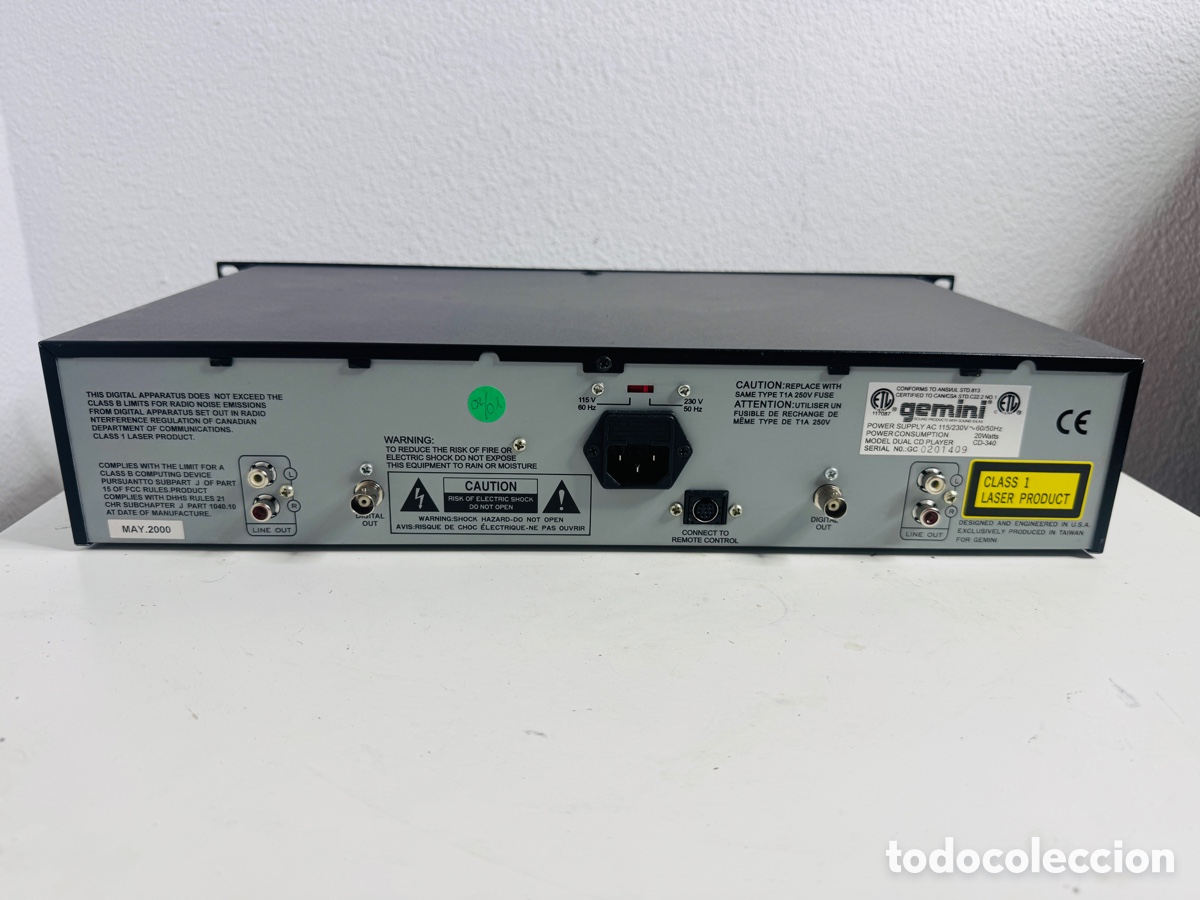 Segunda mano: Gemini CD-340 Professional Dual CD Player - Foto 6