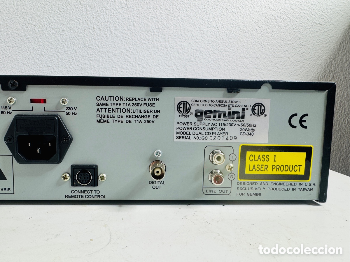 Segunda mano: Gemini CD-340 Professional Dual CD Player - Foto 8