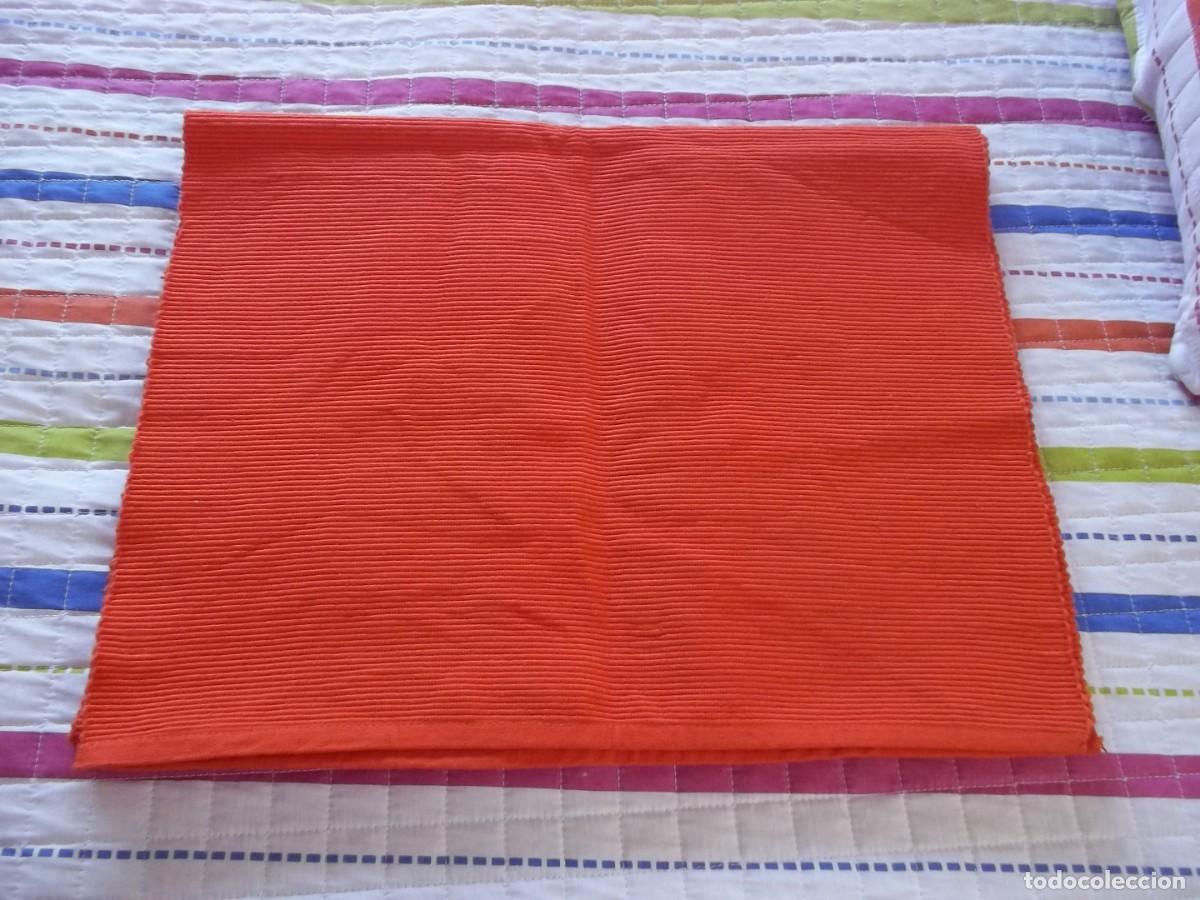 Segunda mano: CUBRE MESA DE ALGODON COLOR NARANJA - Foto 3