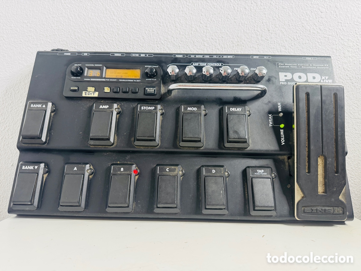 Segunda mano: LINE6 POD XT LIVE w/Adapter Guitar Multi Effects Pedal Board Working Tested - Foto 2