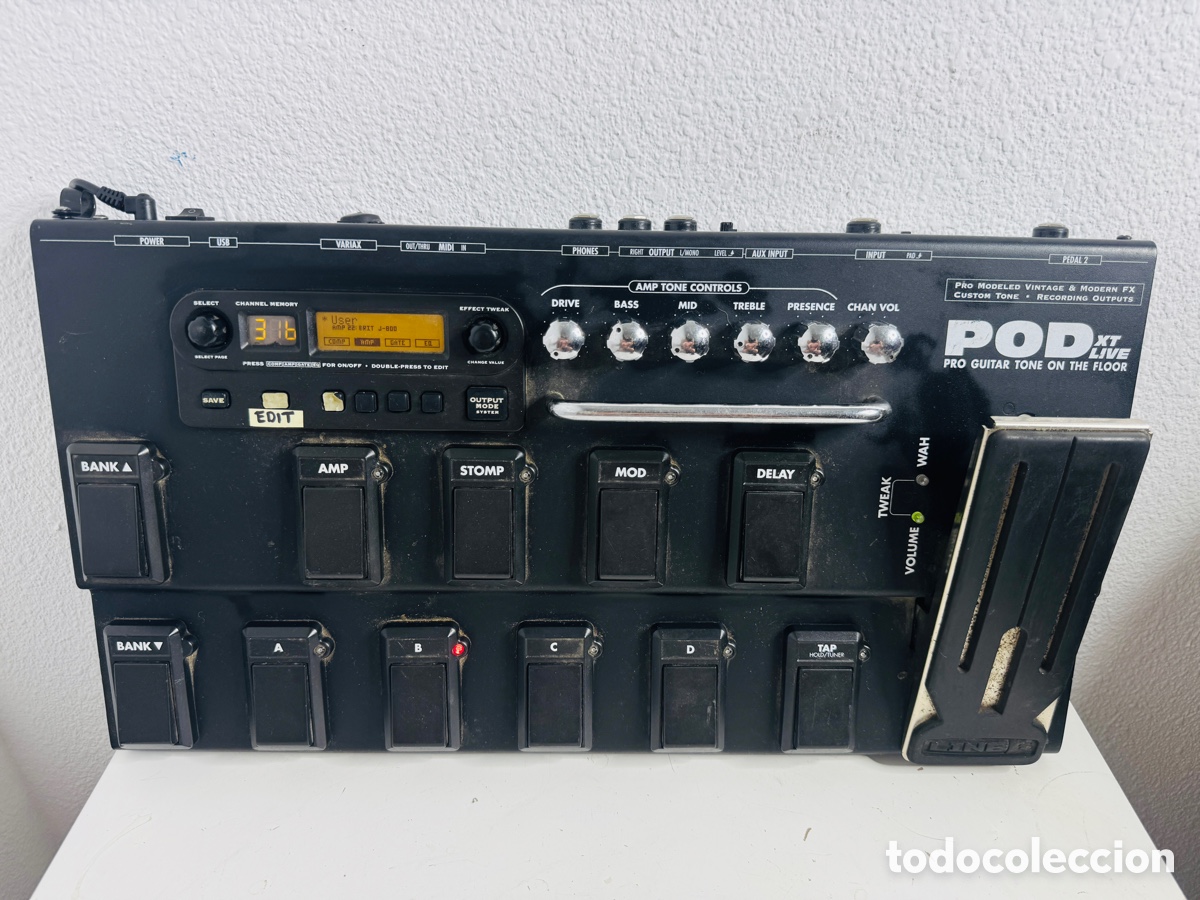 Segunda mano: LINE6 POD XT LIVE w/Adapter Guitar Multi Effects Pedal Board Working Tested - Foto 3