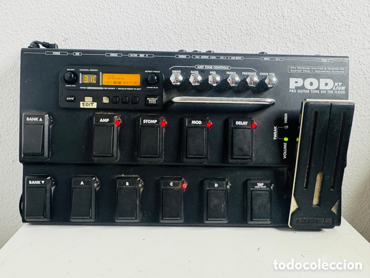 Segunda mano: LINE6 POD XT LIVE w/Adapter Guitar Multi Effects Pedal Board Working Tested - Foto 6