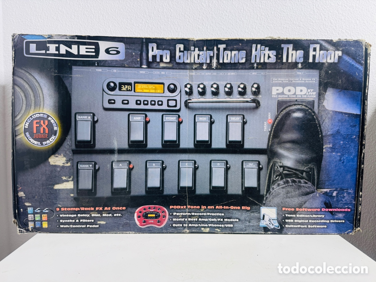 Segunda mano: LINE6 POD XT LIVE w/Adapter Guitar Multi Effects Pedal Board Working Tested - Foto 10