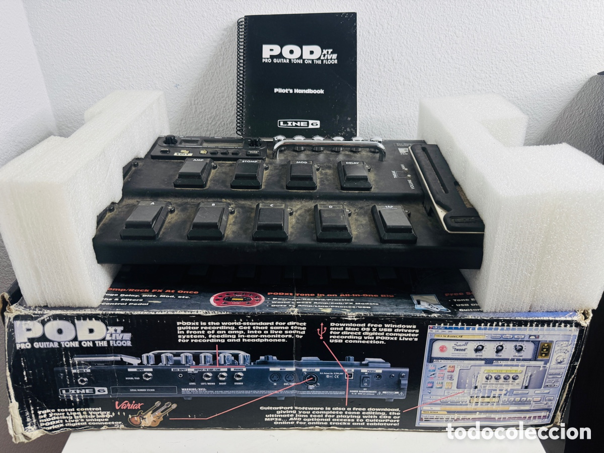 Segunda mano: LINE6 POD XT LIVE w/Adapter Guitar Multi Effects Pedal Board Working Tested - Foto 11