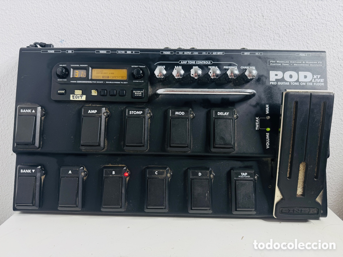 Segunda mano: LINE6 POD XT LIVE w/Adapter Guitar Multi Effects Pedal Board Working Tested - Foto 1