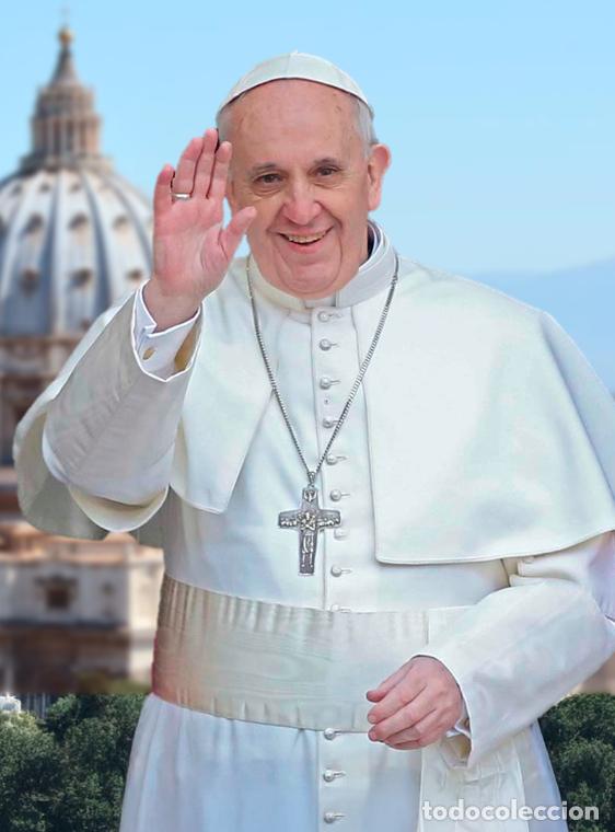 D'Occasion: PAPA FRANCISCO. CUADRO LIENZO CON BASTIDOR DE MADERA