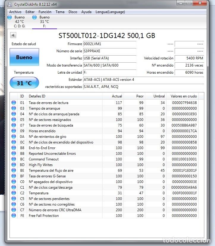 Segunda mano: DISCO DURO SEAGATE 500GB - 2,5 - SATA - Foto 3