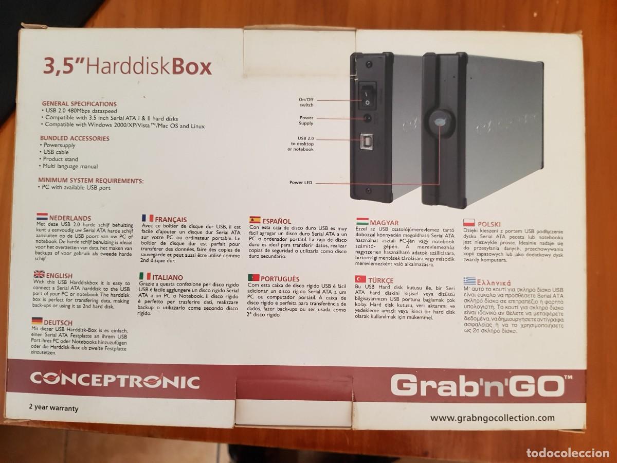Segunda mano: Caja externa 3,5&rdquo; USB2 para Discos SATA Conceptronic - Foto 2