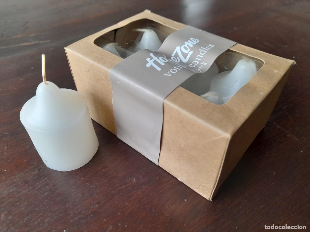 Segunda mano: Una caja con seis velas blancas decorativas, - Foto 1