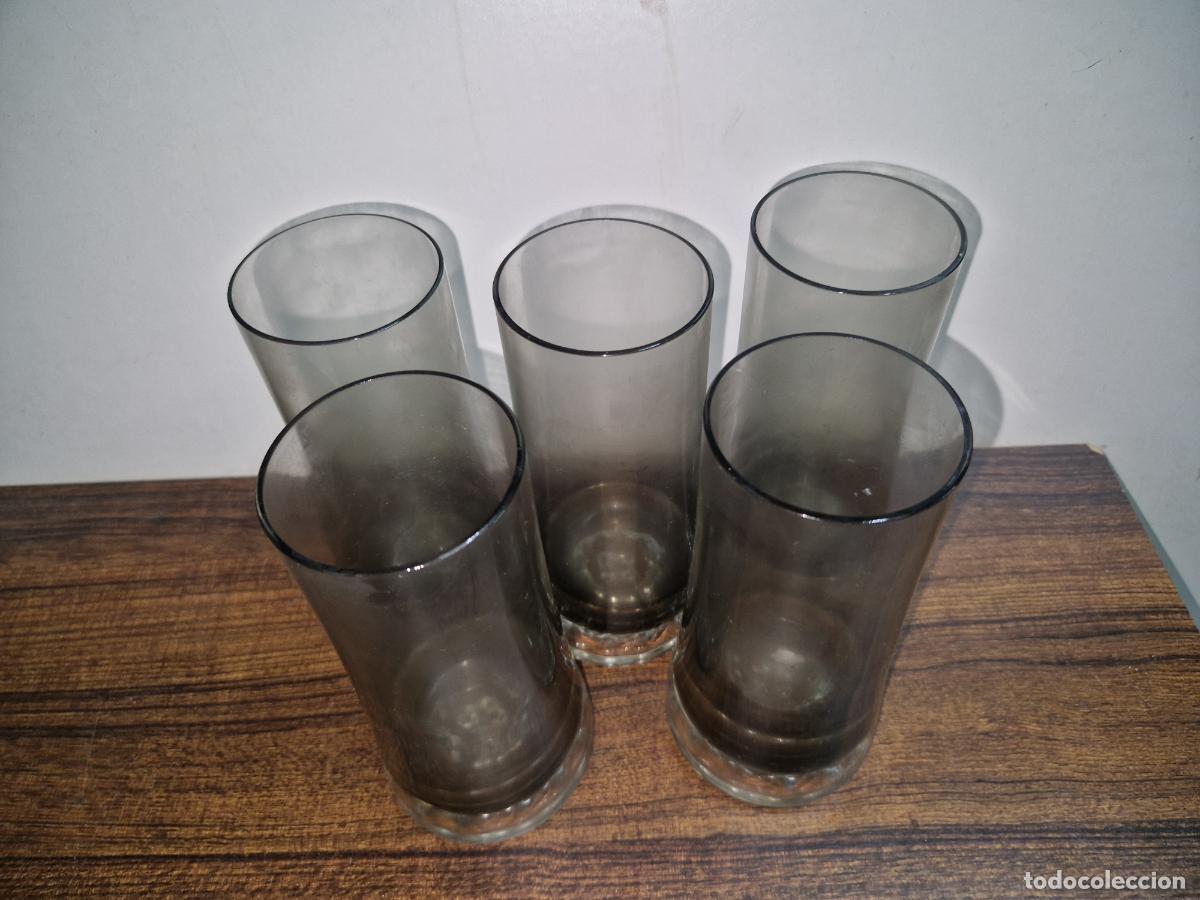 Segunda mano: 5 BONITOS VASOS DE CRISTAL. MEDIDA 15*6CM - Foto 1