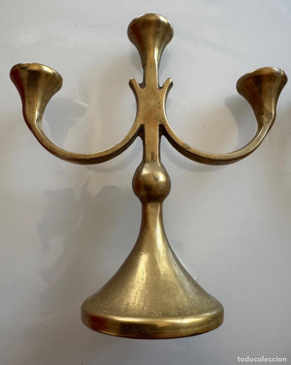 Segunda mano: Candelabros de laton alto 19 cm - Foto 2