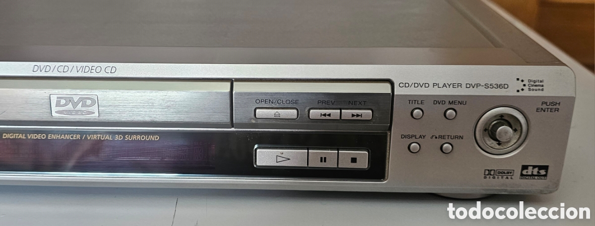 Segunda mano: SONY CD/DVD PLAYER DVP-S536D DOBLY DTS VIRTUAL 3D SURROUND +++ - Foto 3
