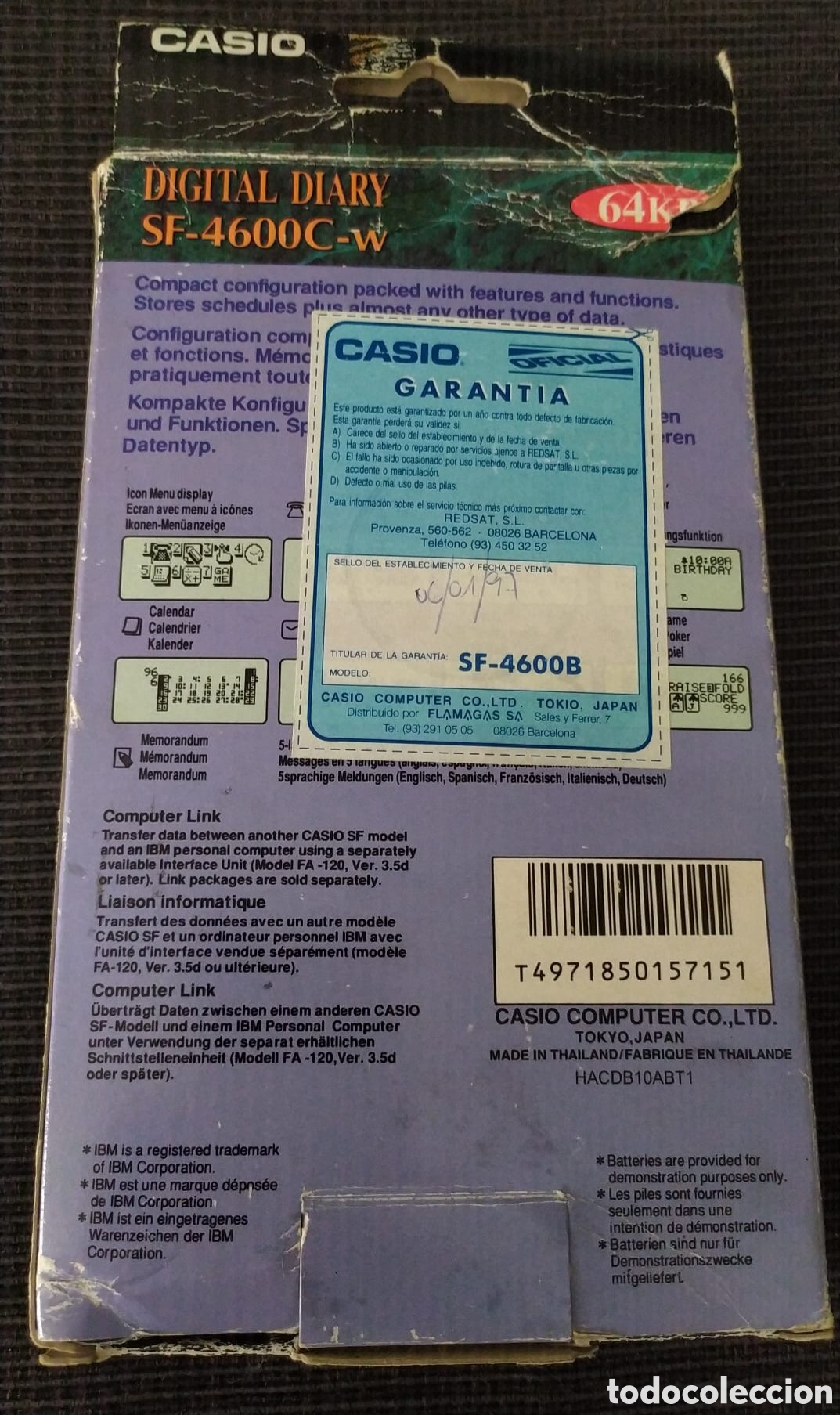 Segunda mano: CASIO 64KB DIGITAL DIARY SF-4600C - Foto 6