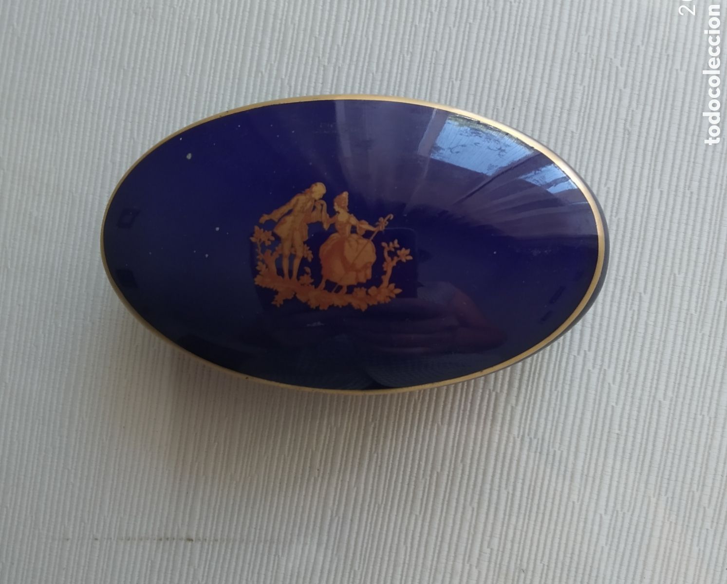 Segunda mano: Joyerito porcelana azul cobalto Limoges.