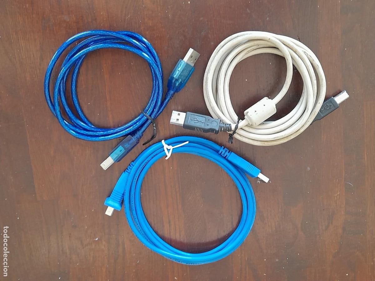 Segunda mano: Un alargo 2 metros cable datos a USB para conectar impresora, al PC varios modelos a elegir - Foto 1