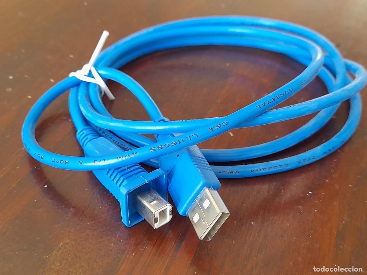 Segunda mano: Un alargo 2 metros cable datos a USB para conectar impresora, al PC varios modelos a elegir - Foto 4