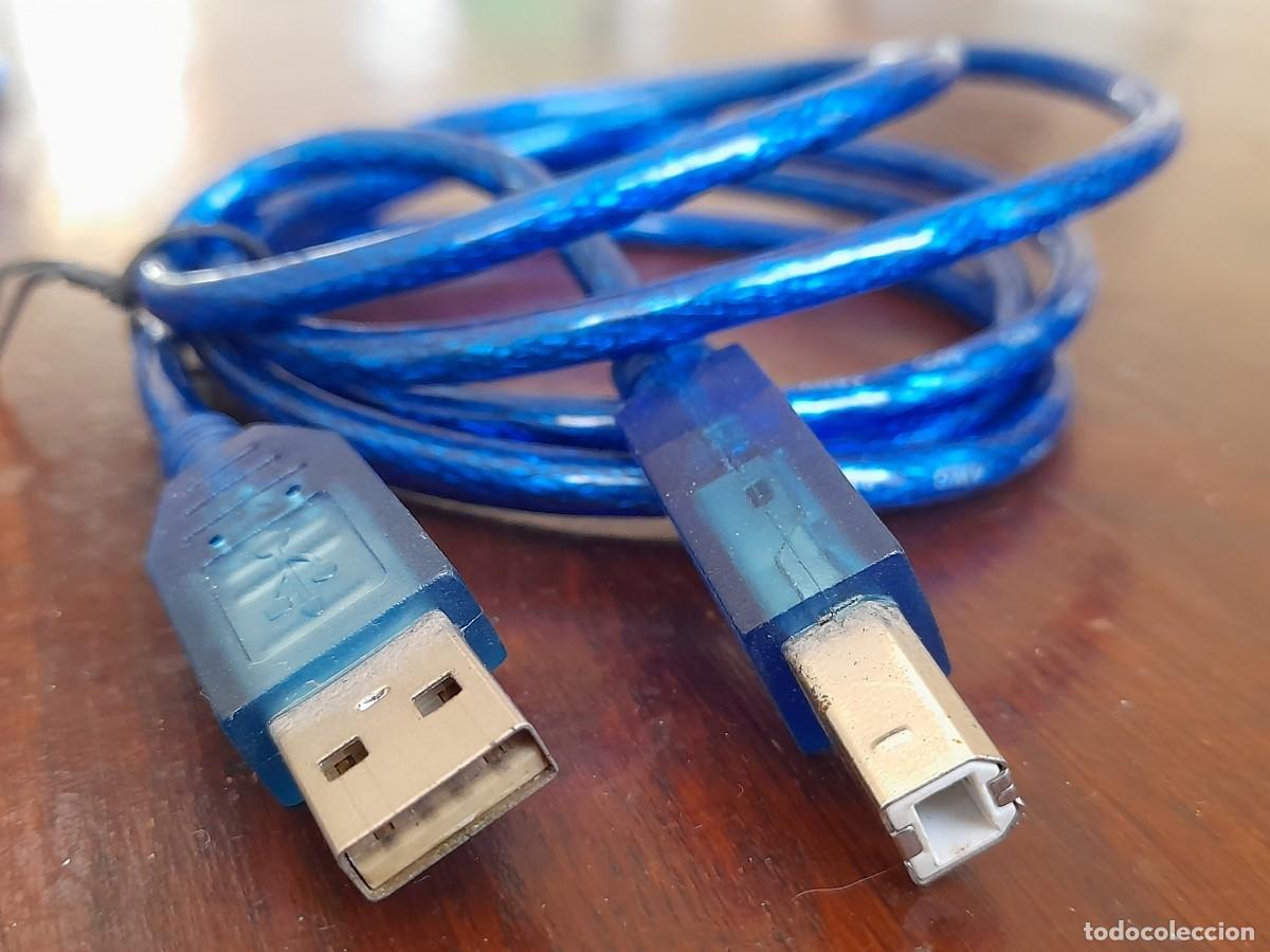 Segunda mano: Un alargo 2 metros cable datos a USB para conectar impresora, al PC varios modelos a elegir - Foto 2