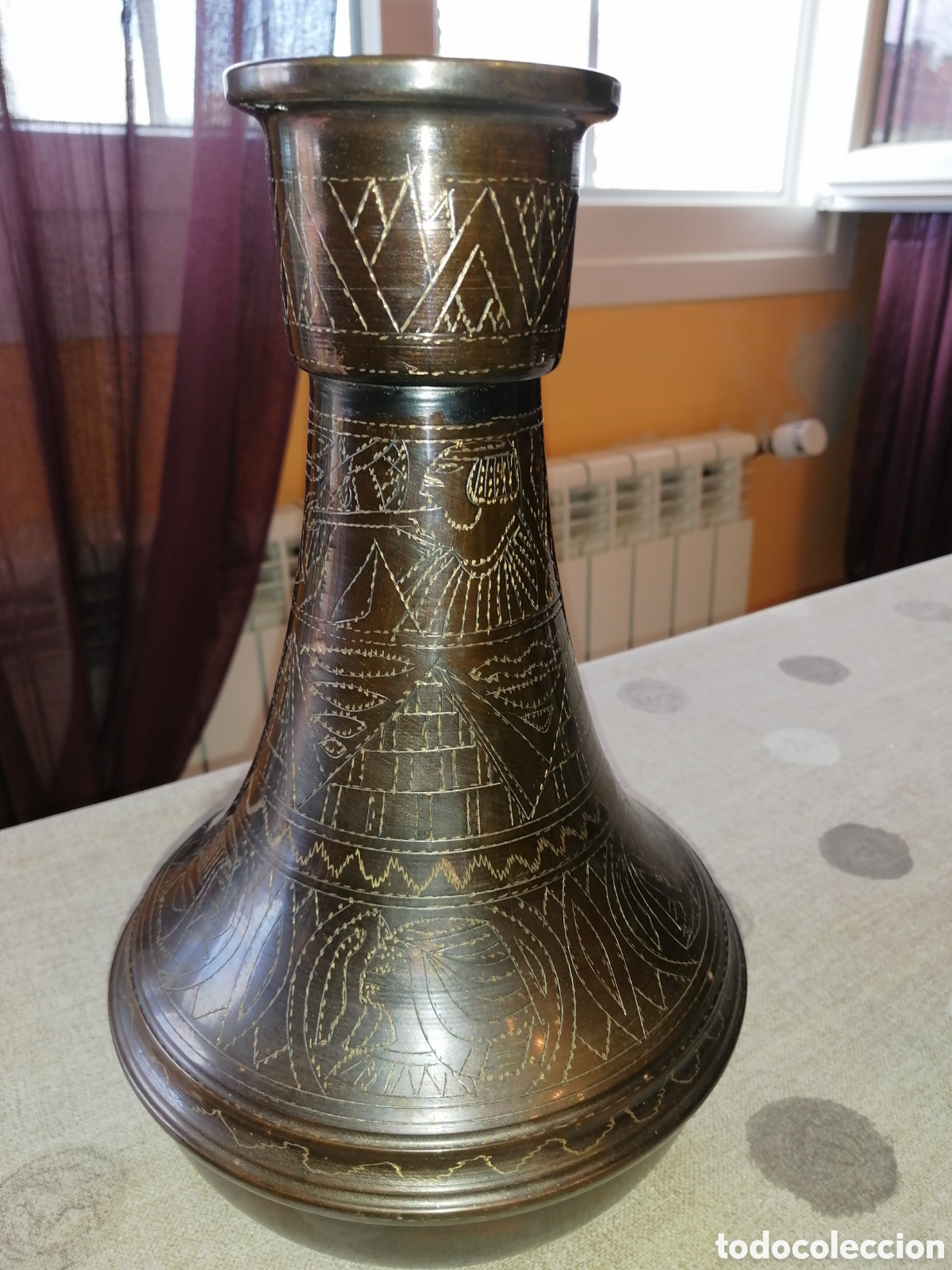 Segunda mano: Cachimba egipcia grabada de metal - Foto 4