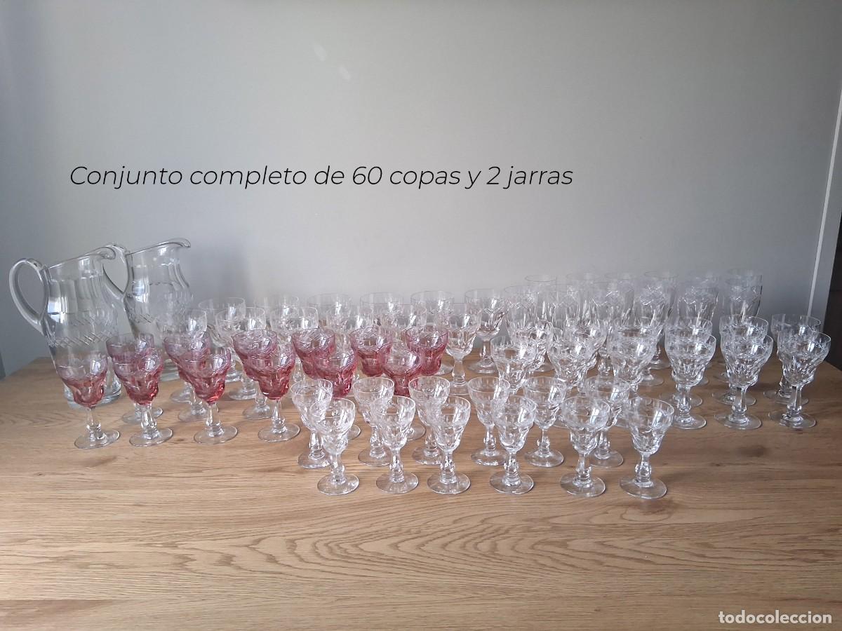 Segunda mano: Cristaler&iacute;a completa de 60 copas con 2 jarras - Foto 2