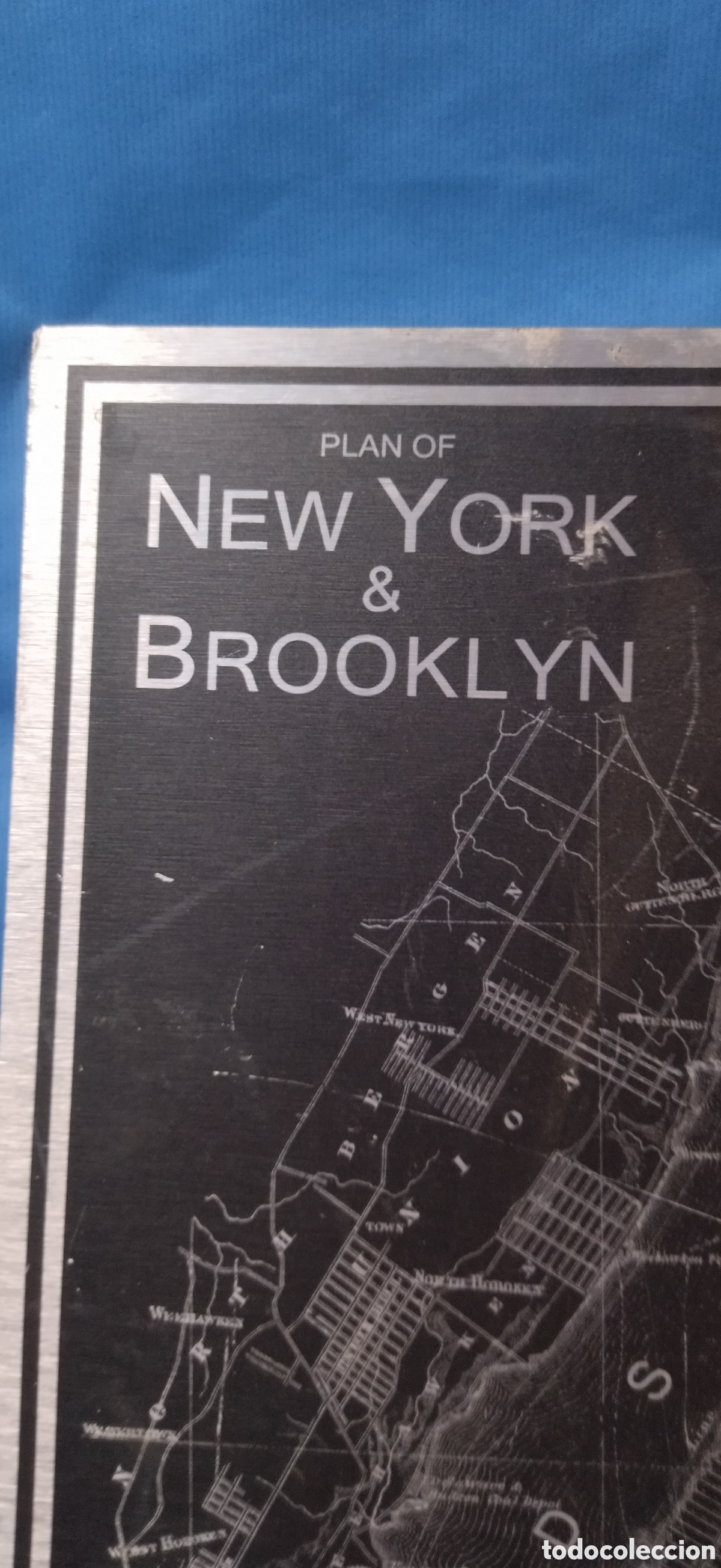 Segunda mano: Mapa vintage NY & Brooklyn - Metal - Foto 3