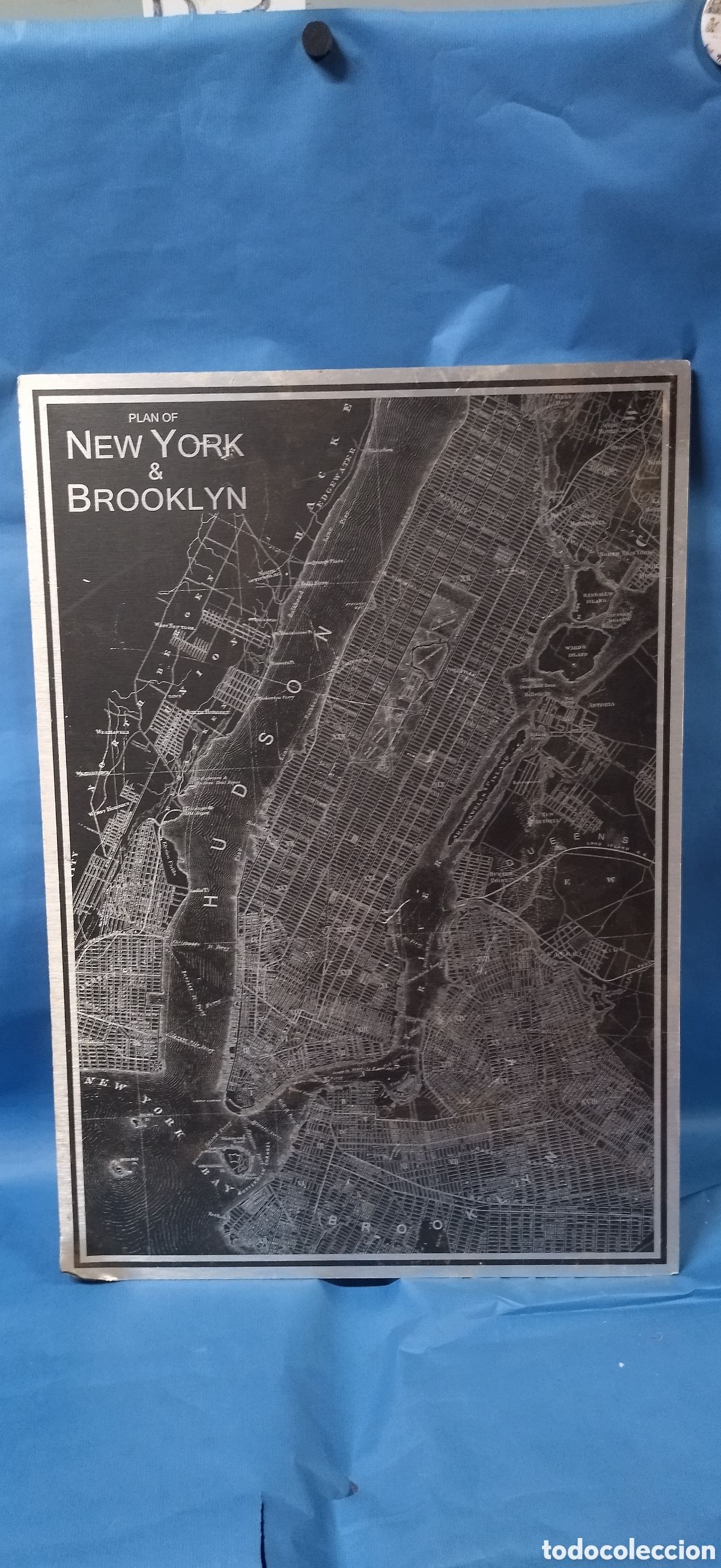 Segunda mano: Mapa vintage NY & Brooklyn - Metal - Foto 1