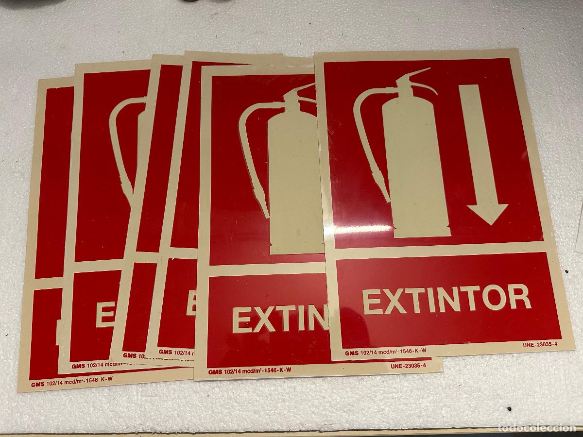 Segunda mano: LOTE DE 5 CARTELES DE EXTINTOR - Foto 1