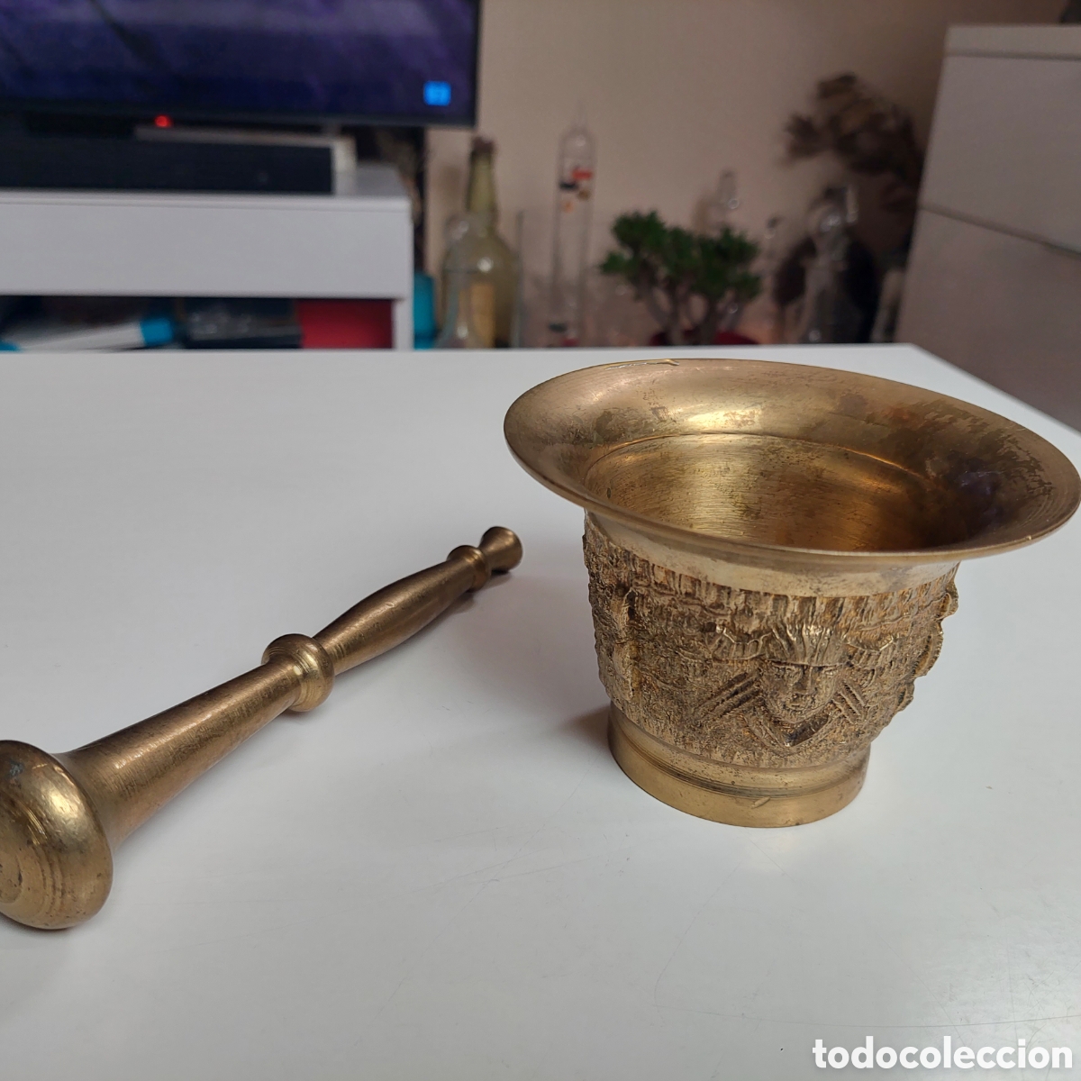 Segunda mano: Mortero de bronce antig. - Foto 2