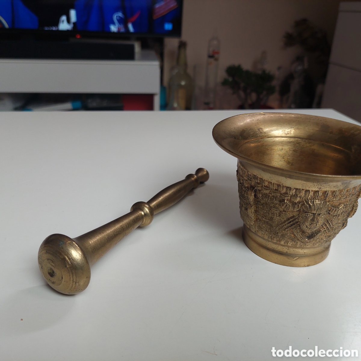 Segunda mano: Mortero de bronce antig. - Foto 3