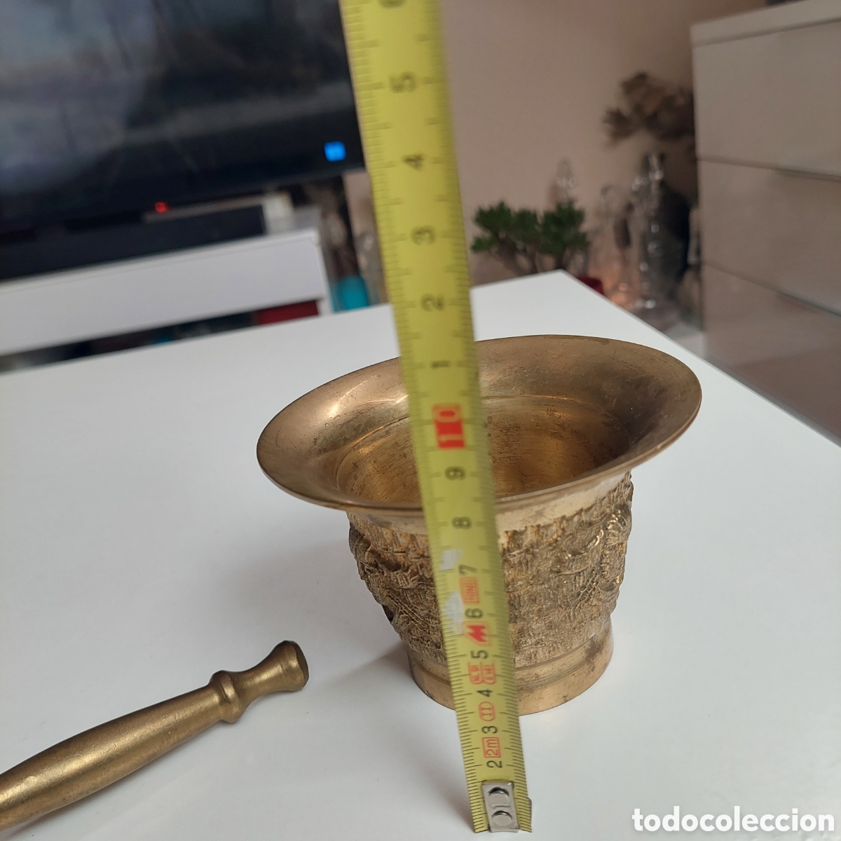 Segunda mano: Mortero de bronce antig. - Foto 6