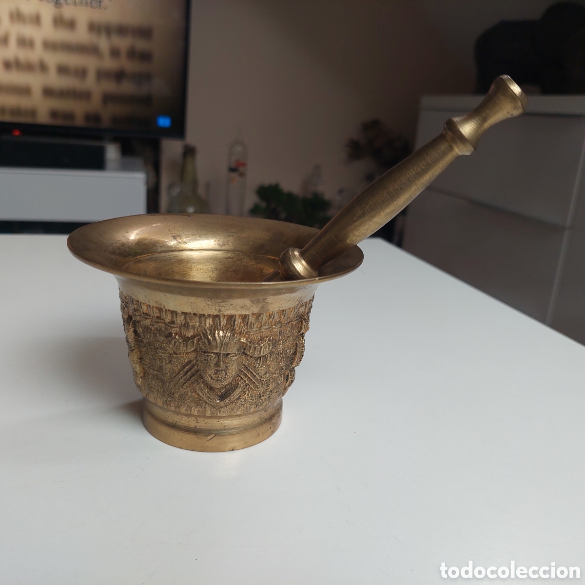 Segunda mano: Mortero de bronce antig. - Foto 1