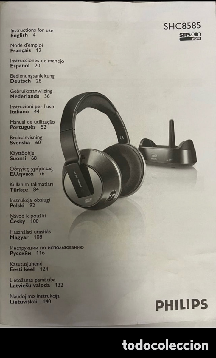 Segunda mano: CASCOS / AURICULARES 5.1 PHILIPS INALAMBRICOS - Foto 5